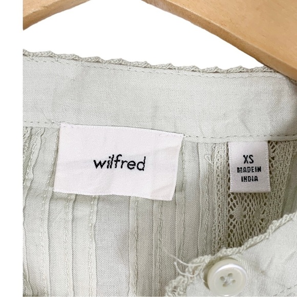 Aritzia Wilfred Neige Long Sleeve Lace Cottagecore Dress Size XS - Picture 10 of 10